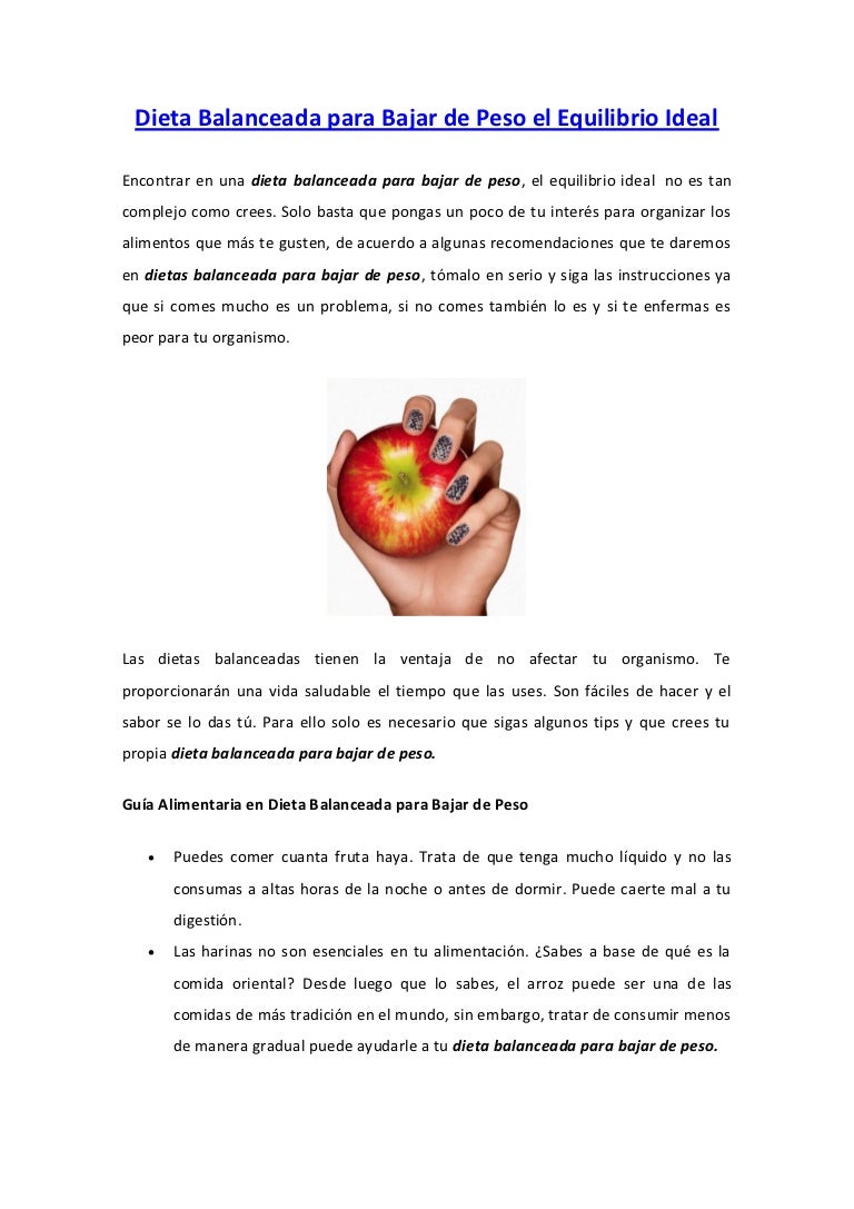 Como hacer tu propia dieta para bajar de peso